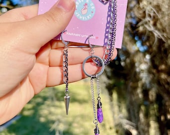Rafayel: Abysswalker Love and Deepspace Inspired Ear Cuff and Earring Set