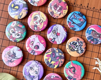 Hazbin Hotel Buttons