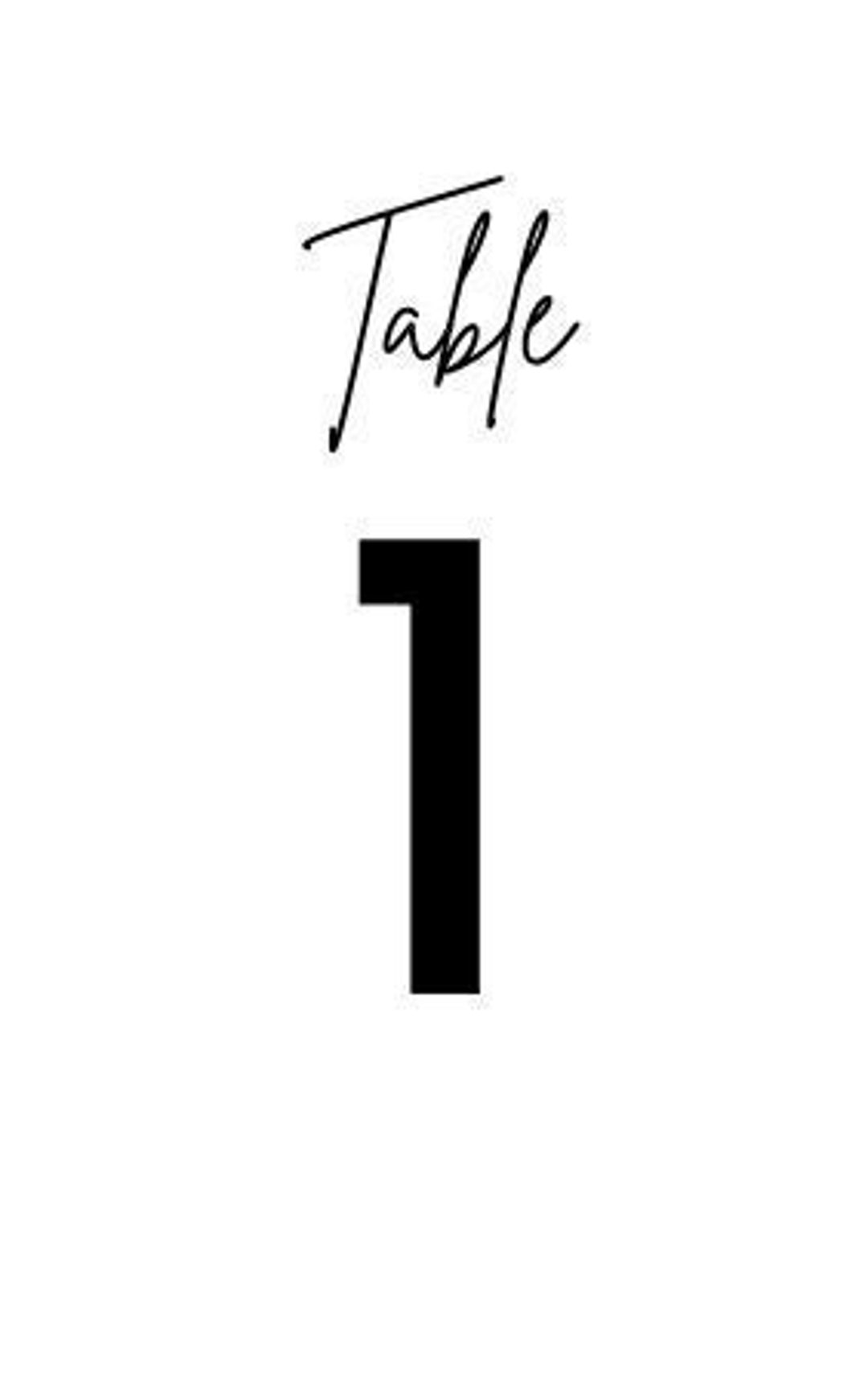 Elegant Table Numbers 120 Template Instant Download for Etsy