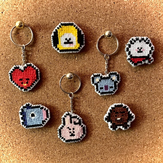 Bt21inspired Keychains & Pins Etsy