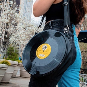 OG Vinyl Bag - Vinyl Record Purse, Record Bag, Vinyl Purse, 33 record bag, Recycled Record Purse, Repurposed Record Art, Reused Vinyl Purse