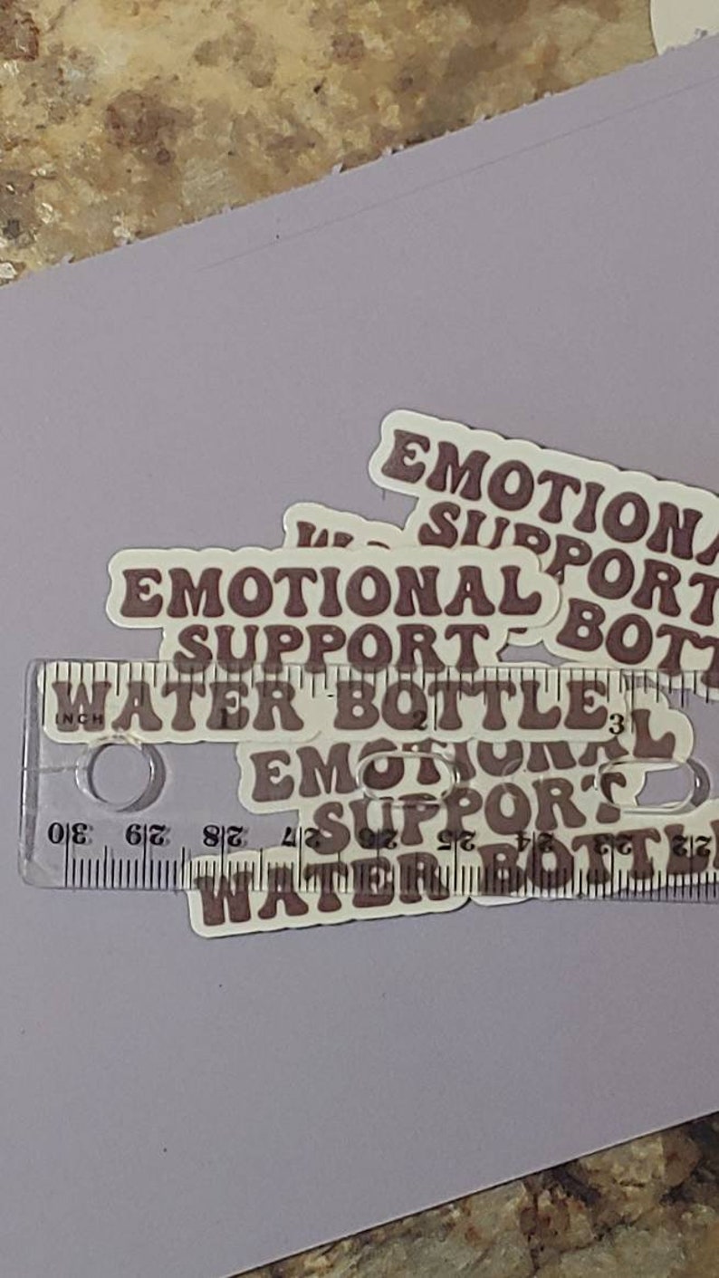 Emotional Support Water Bottle Sticker; Waterproof Vinyl Sticker - Etsy
