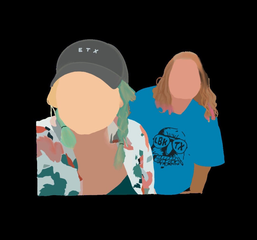 Hand-drawn Faceless Portrait Sticker, Custom Waterproof Decal - Etsy