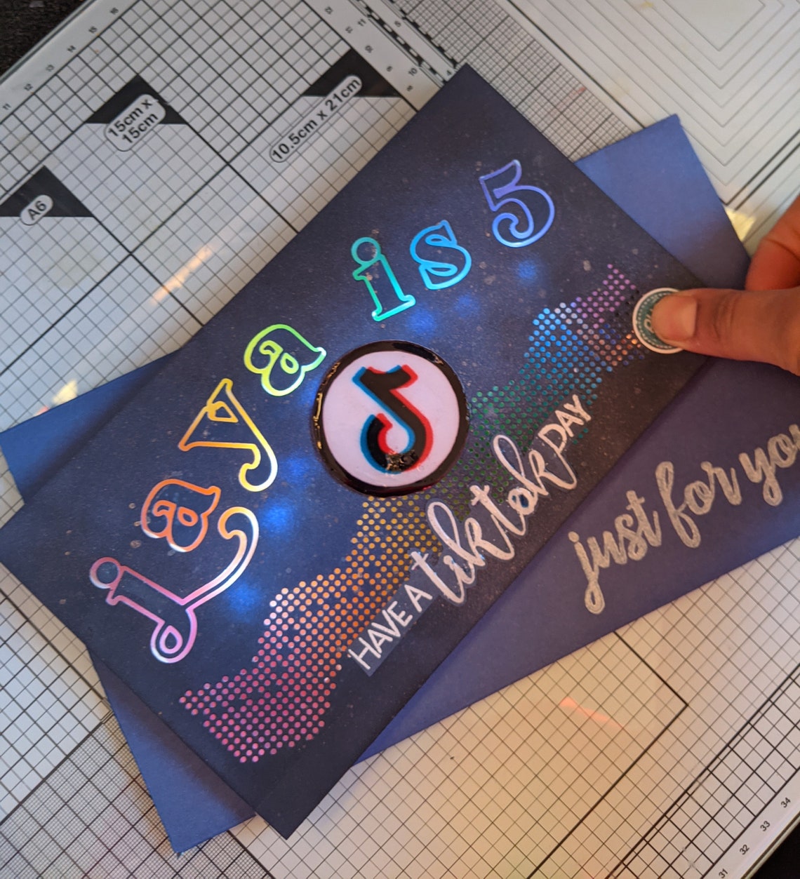 Personalised Light up Tik Tok themed birthday card Etsy.de