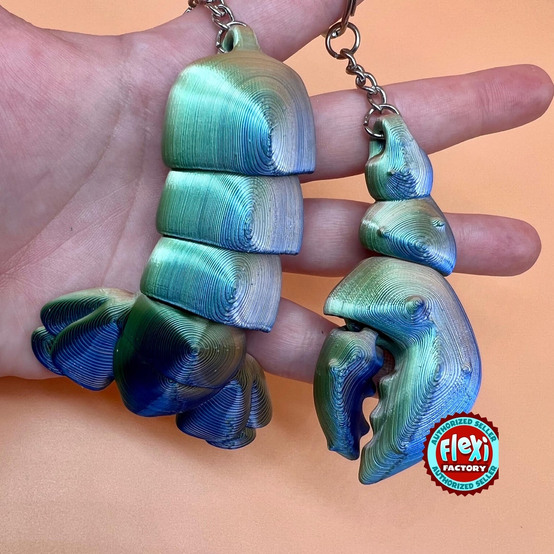 Fidget Lobster Tail Keychain / Fidget Lobster Claw Keychain Etsy