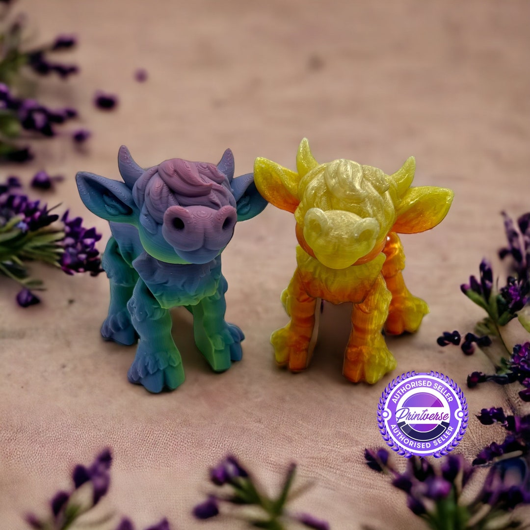 Highland Cow Fidget Toy Articulated Highland Cow Scottish Cow 3D