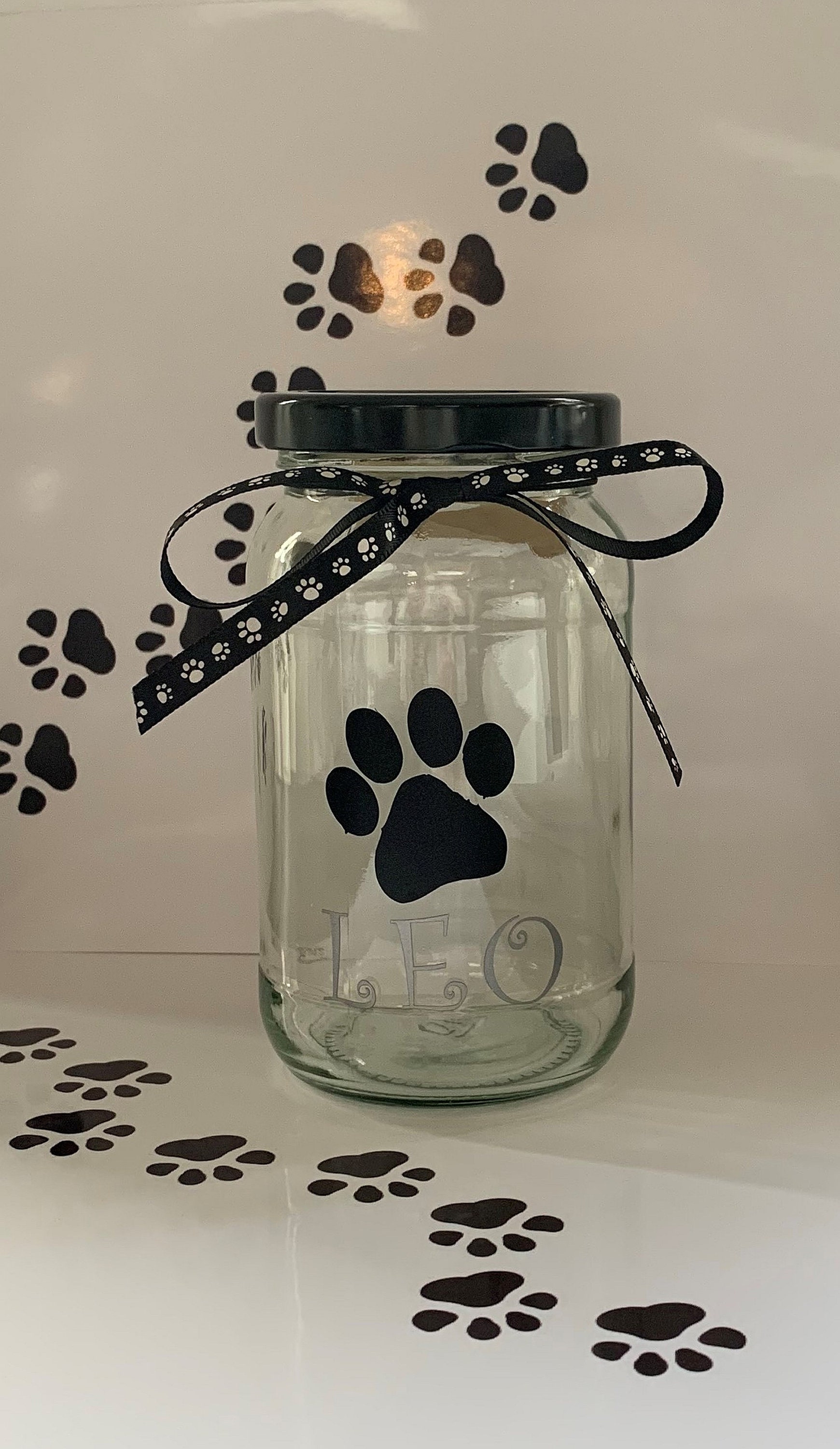 Dog Treat Glass Jars Hand made Gifts Occasions Glass Etsy