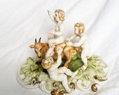 Aelteste Volkstedt Putti with Goat figurine 1854