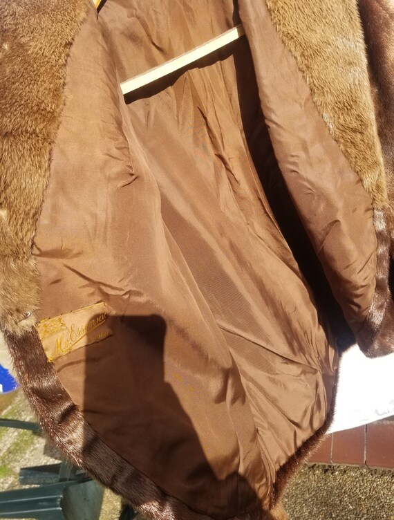 FUR COAT Brown MINK Vintage Womens Mink Fur Coat!… - image 7
