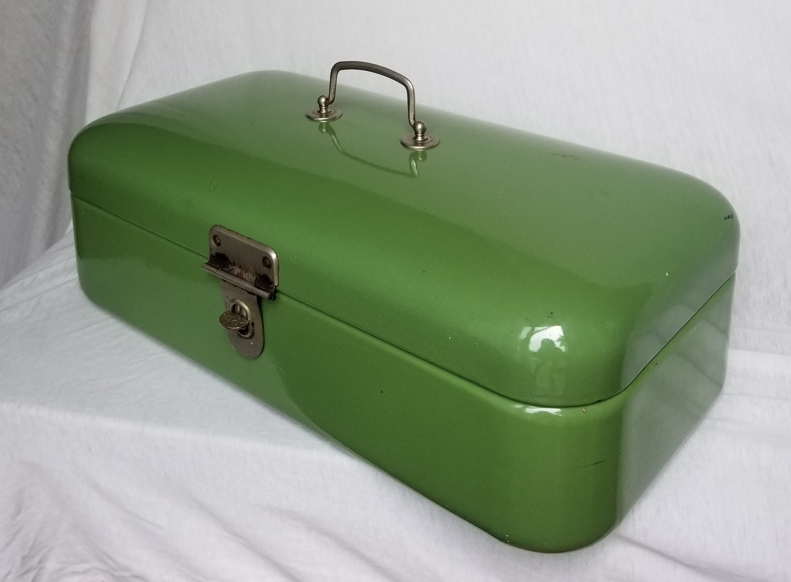 Vintage Large Enamel Bread Box Bread Bin Kitchen Decor 50s Etsy
