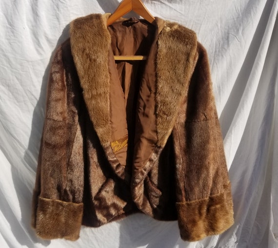 FUR COAT Brown MINK Vintage Womens Mink Fur Coat!… - image 8
