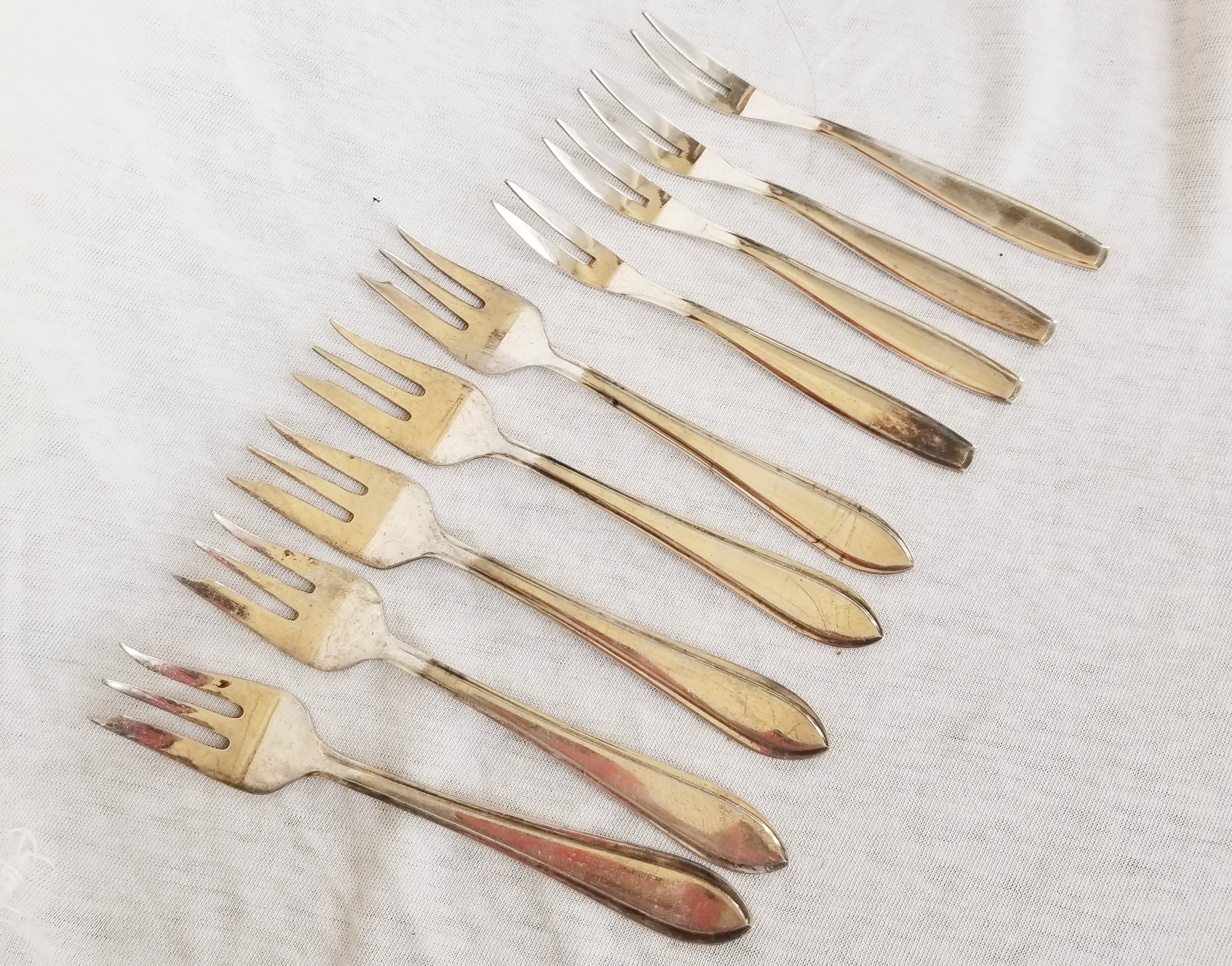 Vintage set Cake Forks. dessert Forks Small Forks Stainless Etsy