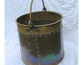 Bronze Nail Bucket 18th Century Antique Frisian coal Bucket