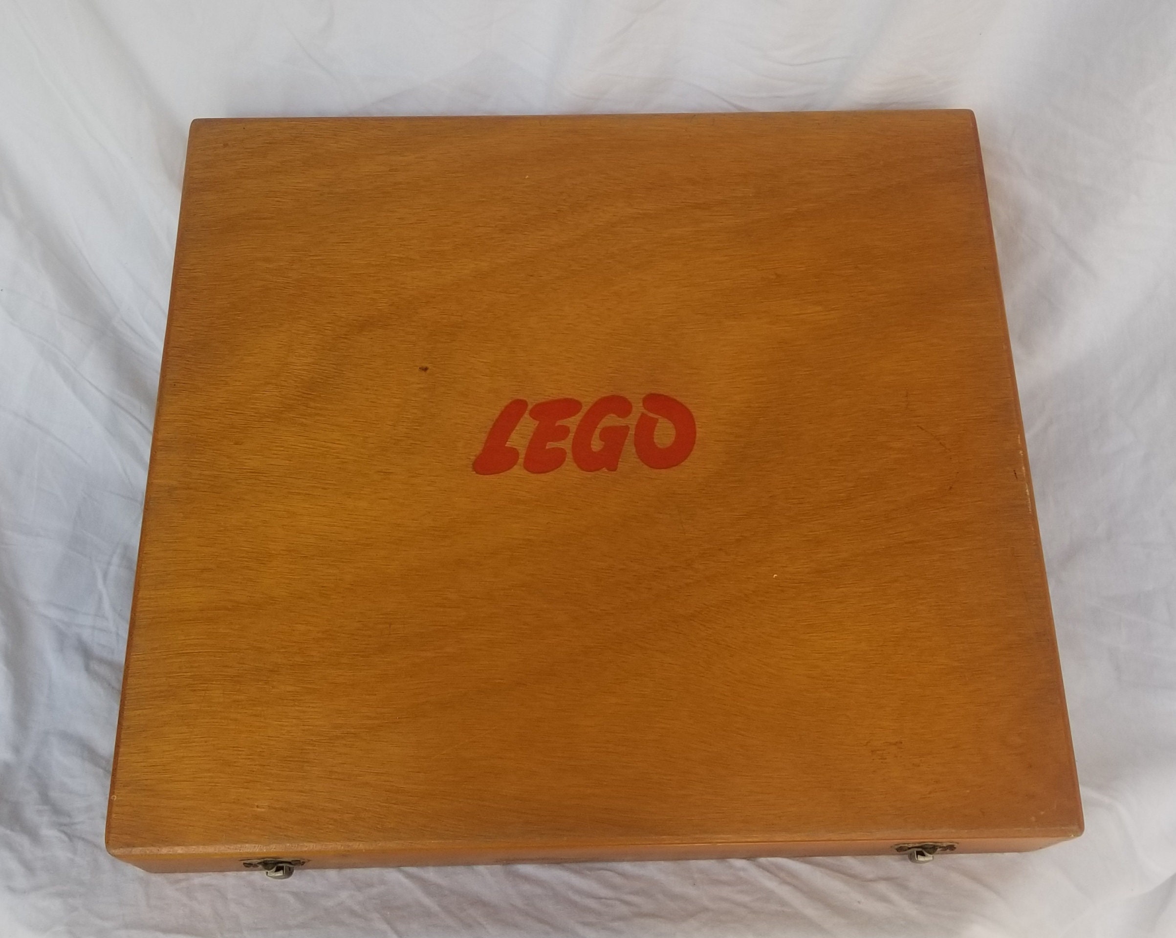 Lego 1966 Building toy blocks box set Vtg 375 antique 20X8 pack display  trays US