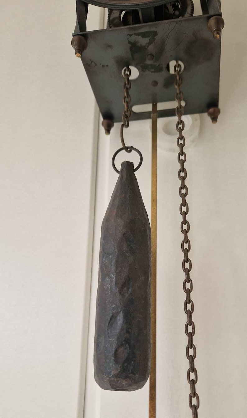 Antique German Clock Skeleton Wall Clock Weightdriven Pendulum Etsy