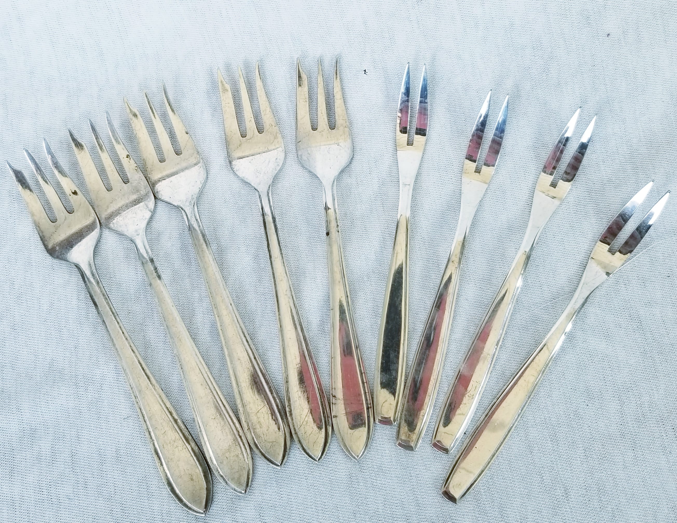 Vintage set Cake Forks. dessert Forks Small Forks Stainless Etsy