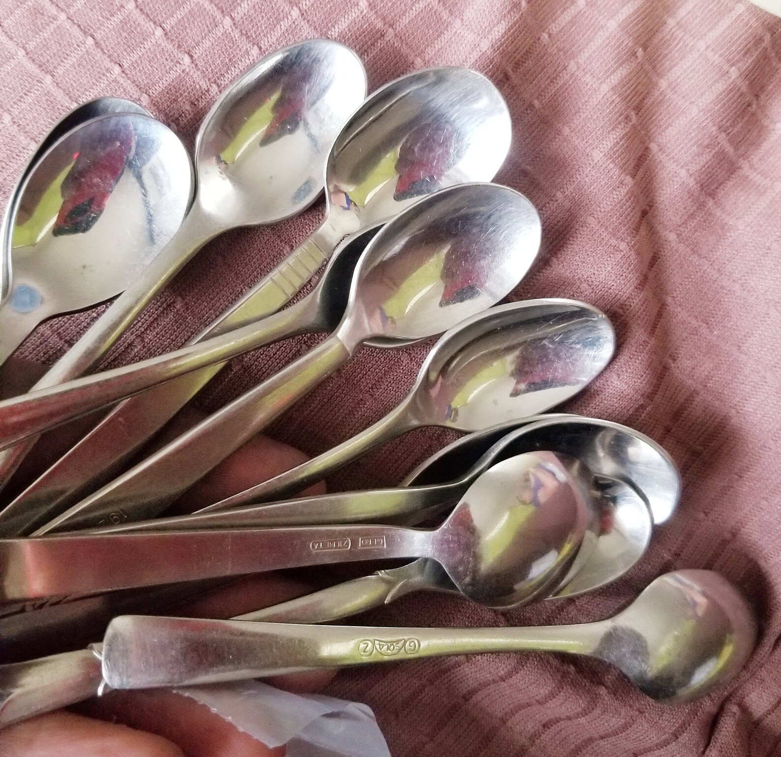 Set Tea Spoons, Coffee Spoons. Vintage Antique Tea Party Service Small