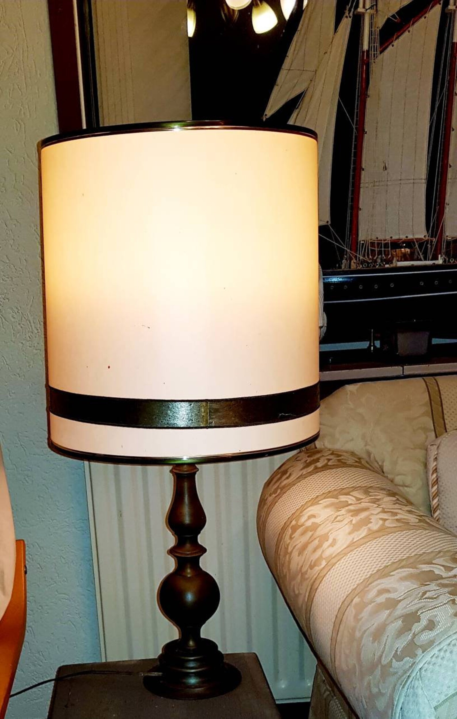 Antique Leviton Bronze table Lamp 73 cm German lamp. vintage Etsy