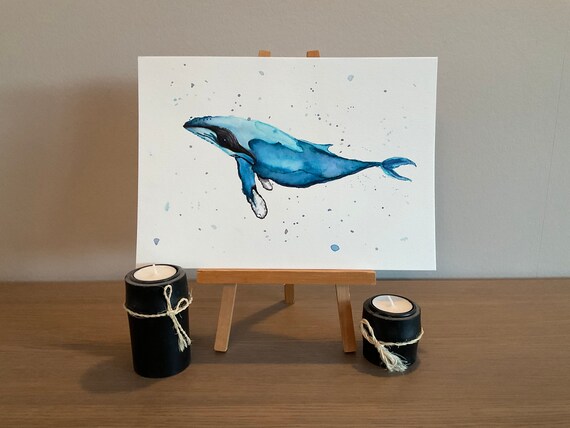 クジラオリジナルアートワーク |水彩画デッサン | 写真 水彩画の クジラオリジナルアートワーク |水彩画デッサン | 写真 水彩画の