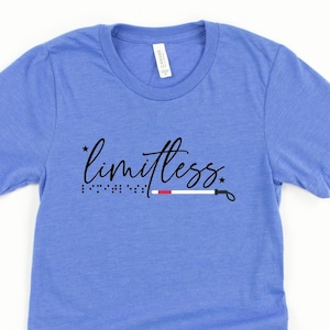 Limitless softstyle shirt with braille and cane