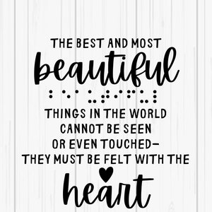 Helen Keller quote SVG & PNG files | braille svg