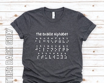 Braille Alphabet Soft-Style Unisex T-Shirt | Braille & Print |