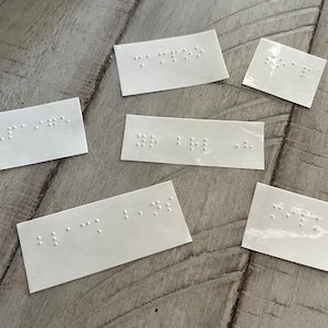 Custom Braille Sticker Labels