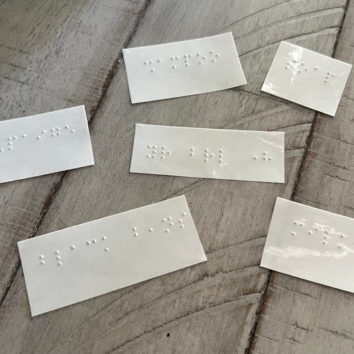 Custom Braille Sticker Labels Etsy