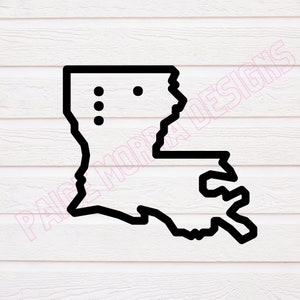 Louisiana Braille SVG | LA SVG | digital download
