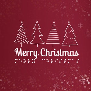 Merry Christmas SVG digital file | Print & Braille | SVG and PNG files