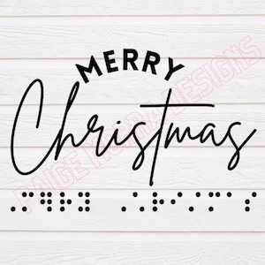 Merry Christmas SVG File- Print & Braille
