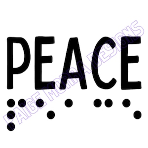 Peace print and braille SVG