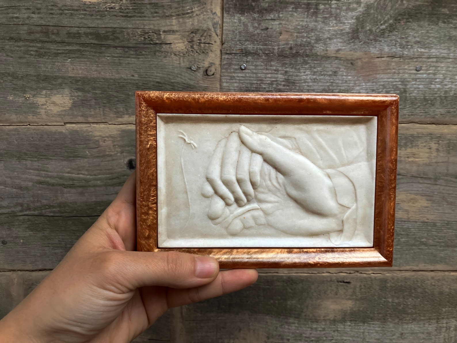 Contact | Bas-relief of Hands | With Unique Frame - Etsy