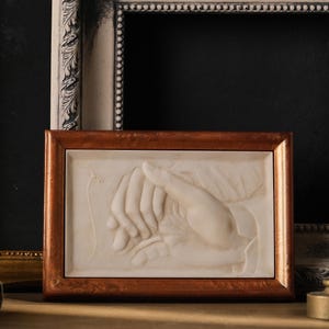 Contact | Bas-relief of Hands | With Unique Frame - Etsy