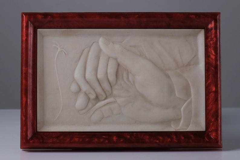 Contact | Bas-relief of Hands | With Unique Frame - Etsy