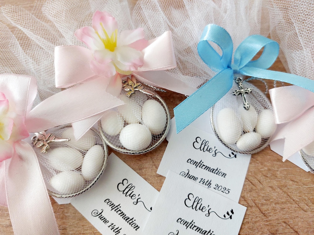 Personalized Confirmation Bomboniere Favors, Christening Almond Candy — free download