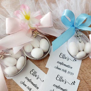 Personalized Confirmation Bomboniere Favors, Christening Almond Candy Gifts,  Baptism Favors for Boys & Girls, Custom First Communion Favors