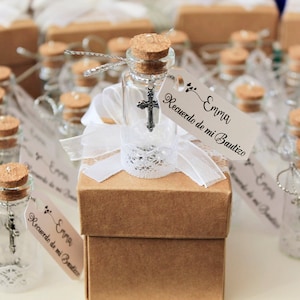 Custom Baptism Favors for Guests, Christening Party Gifts for Boy or Girl, Religious Baby Dedication Keepsakes, First Communion Favors