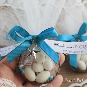 Personalized Turquoise Beach Wedding Favors – Coastal Nautical Bomboniere, Destination Wedding Thank You Gifts, Summer Ocean Theme Keepsakes