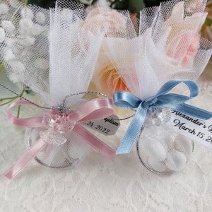 Personalized Baptism Candy Favors, Christening Guests Gifts, Communion Favors, Confirmation Almond Bomboniere Party Favors for Boy & Girl