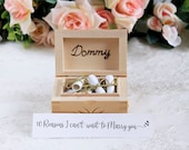 Groom to Bride Pre-Wedding Gift – Personalized “10 Reasons I Can't Wait to Marry You” Jewelry Box, Bride to Groom Keepsake