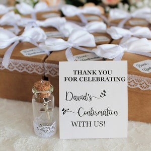 Baptism Favors for Guests, Christening Party Gift Box, Communion Keepsake, Confirmation Souvenir, Religious Thank You Gifts for Boy or Girl