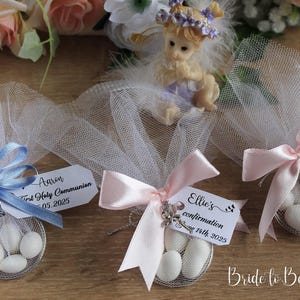 Personalized Christening Almond Candy Favors, Baptism Gifts for Boys & Girls, First Communion Favors, Custom Confirmation Gifts for Guests