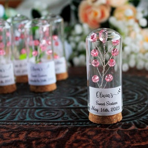 Quinceañera Favors, Sweet 16 Party Gifts, Custom Birthday Keepsakes, Guest Thank You Gifts, Pink Party Favors, Glass Dome Souvenirs