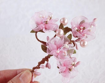 Boutonnière fleurs de cerisier, boutonnière homme rose, boutonnière fleur pour bal de promo, bouquet de fleurs du marié, boutonnière mariage, boutonnière homme cerise