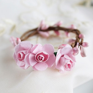 4 anelli per tovaglioli rosa cipria - Porta tovaglioli da matrimonio, decorazioni floreali da tavola, porta tovaglioli rosa per addio al nubilato, baby shower e feste