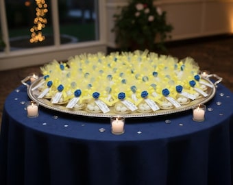 Lemon & Blue Amalfi Wedding Favors in Bulk, Mediterranean Almond Bomboniere, Bridal Shower and Thank You Gifts