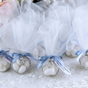Personalized Christening Favors, Baptism, Communion & Confirmation Candy Gifts, Custom Almond Bomboniere for Boys and Girls, Thank You Gifts