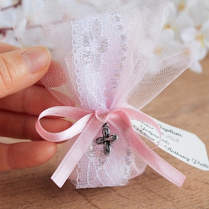 Personalized Baptism Favors for Girl & Boy, Christening Almond Candy Gifts, Custom Guest Favors, Confirmation or Religious Party Gifts