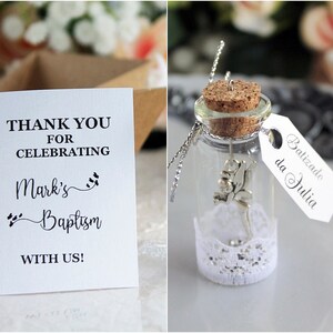 You can choose with THANK YOU scroll or without! Whether it is a confirmation, baptism, or communion, these tokens of gratitude convey appreciation to guests for sharing in the joyous celebration of faith.